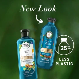 Herbal Essences Argan Oil Paraben Free Shampoo, Hair Repair, 400 mL, with Certified Camellia Oil and Aloe Vera, For All Hair Types, Especially Damaged Hair