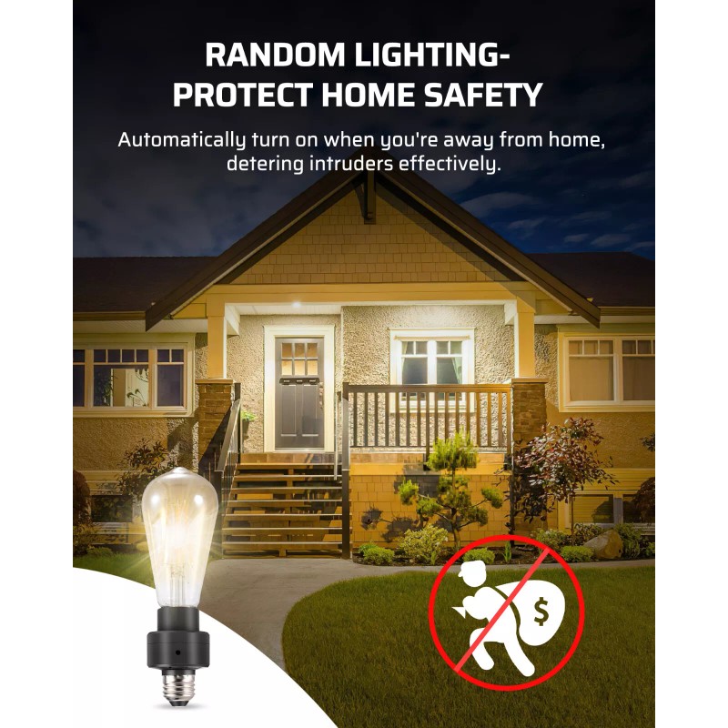 DEWENWILS Dusk to Dawn Light Sensor Socket with Timer Light