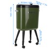 Denash Tall Trash Can with Wheels, 15L Large Capacity Narrow