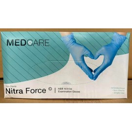 MedCare Nitra Force - Nitrile Examination Large Gloves 100 Count Box LARGE