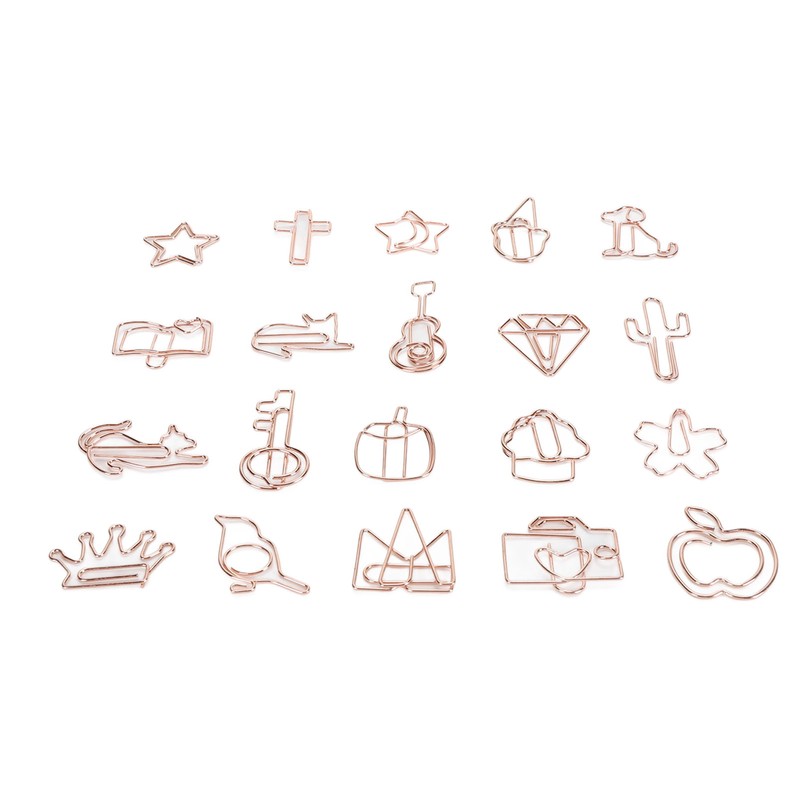 100Pcs Paper Clips Cute Look Note Clip Marking Document Organizing