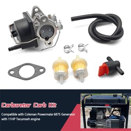 Meyffon Carburetor Carb Kit Compatible with Coleman Powermate 6875 Watt Generator with 11HP Tecumseh Engine