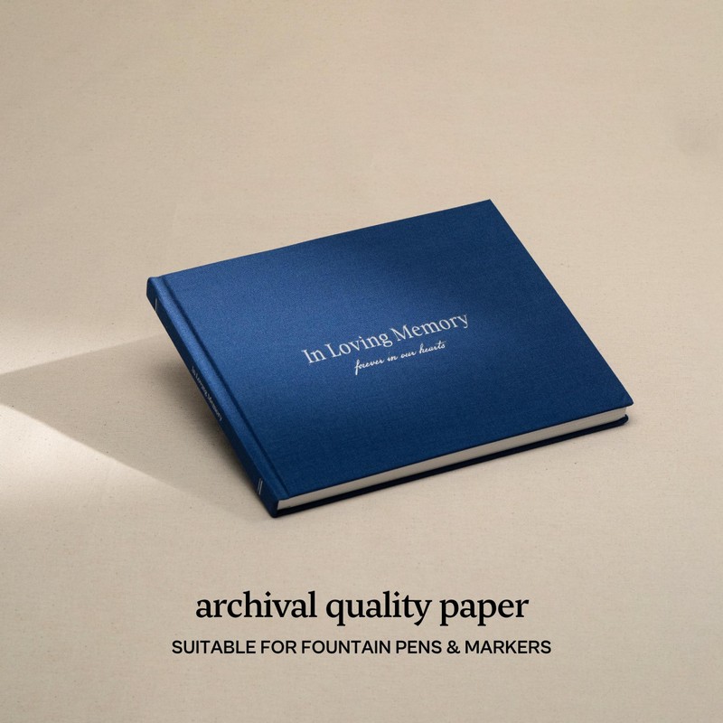 Kunitsa Co. Funeral Guest Book for Memorial Service, in Loving