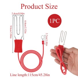"Heart" Lead Electric Fence Energiser Live for Horses Solar Electric Fence Lead Wire Connectors Not Easy to Break Long Lasting for Enhancing The Security of Courtyards Gardens 125cm Red