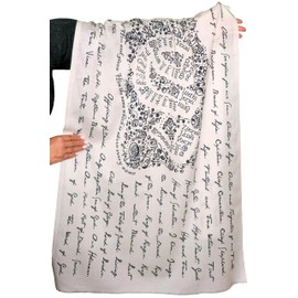 Prayer Scarves Names of Jesus Cotton Bible Study Scarf (28x79) – 84 Titles & 75 Languages | Christian Gift for Pastors, Teachers & Believers (Ivory)