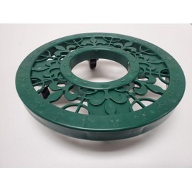 Little Easy, Patio Caddy Plant and Pot Mover; Easy Rolling; Decorative Heavy Duty; 360° Swivel Locking Wheels; Durable Plastic; Indoor, Outdoor Home and Garden Tool; 12 Inch Plant Dolly (Green)