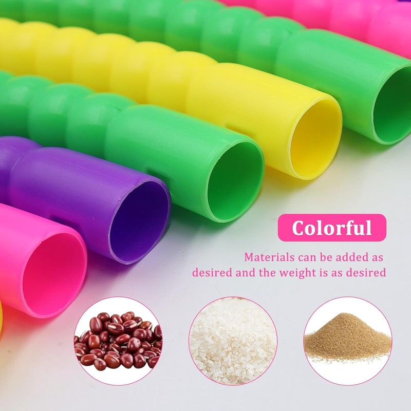 8 pezzi, hula hoop, pneumatici pieghevoli in plastica, per ginnastica,