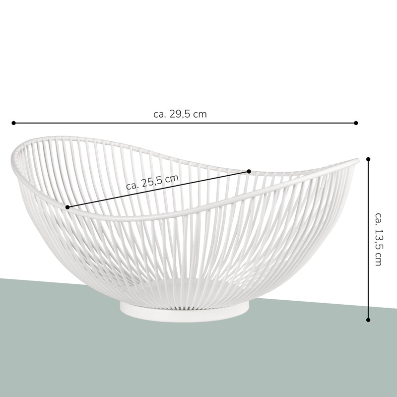 bremermann Fruit Bowl, Fruit Basket, Wire Basket, Oval Diameter Approx.