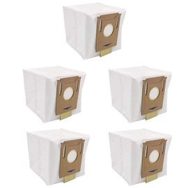 5 Pack Dust Bags For Yeedi Vac/Yeedi Vac 2 PRO Station,For Ecovacs DEEBOT OZMO T8 AIVI T8 Max and T8 Series/N8 Pro Plus/ N8 Pro Vacuum Cleaner Robot Accessories Replacement Parts