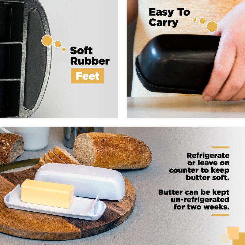 Butter Hub Butter Dish with Lid, Butter Keeper for Countertop,