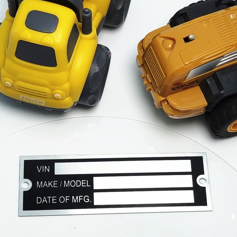 Trailer VIN ID Plate Blank Data TAG Model Identification VIN