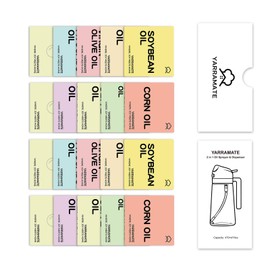 YARRAMATE 20 Color Labels for Oil Sprayer Bottles, Stickers for Olive Oil, Vegetable Oil,Sauce and More