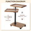 FRWXUIEO Adjustable C Table End Table, Side Table C Table