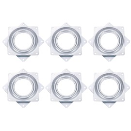 uxcell 4" Bar Stool Swivel Replacement, 360° Rotation Lazy Susan Turntable, Square Ball Bearing Seat Swivel Base Mount Plate for Recliner Chair or Table, Silver (95x8mm)