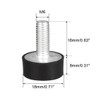 sourcing map M6 Rubber Vibration Shock Absorption Threaded Stud Bolts