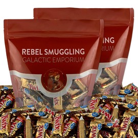 Caramel Chocolate Fun Size Candy Bars Bulk 2 x 2LB Bags by Rebel Smuggling Galactic Emporium (4lbs Total)