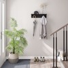 Ballucci Floating Coat and Hat Wall Shelf Rack, 5 Pegs