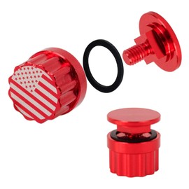 Red Welding Hood Pipeliner Helmet Fasteners, 1Pair Aluminum USA Flag Pattern Helmet Pipeliner Headgear Replacement Parts Accessories Screws Flip Hood, Anti-rust, Non-slip