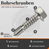Self-drilling screws with hexagonal head and collar (shape K) 4.8