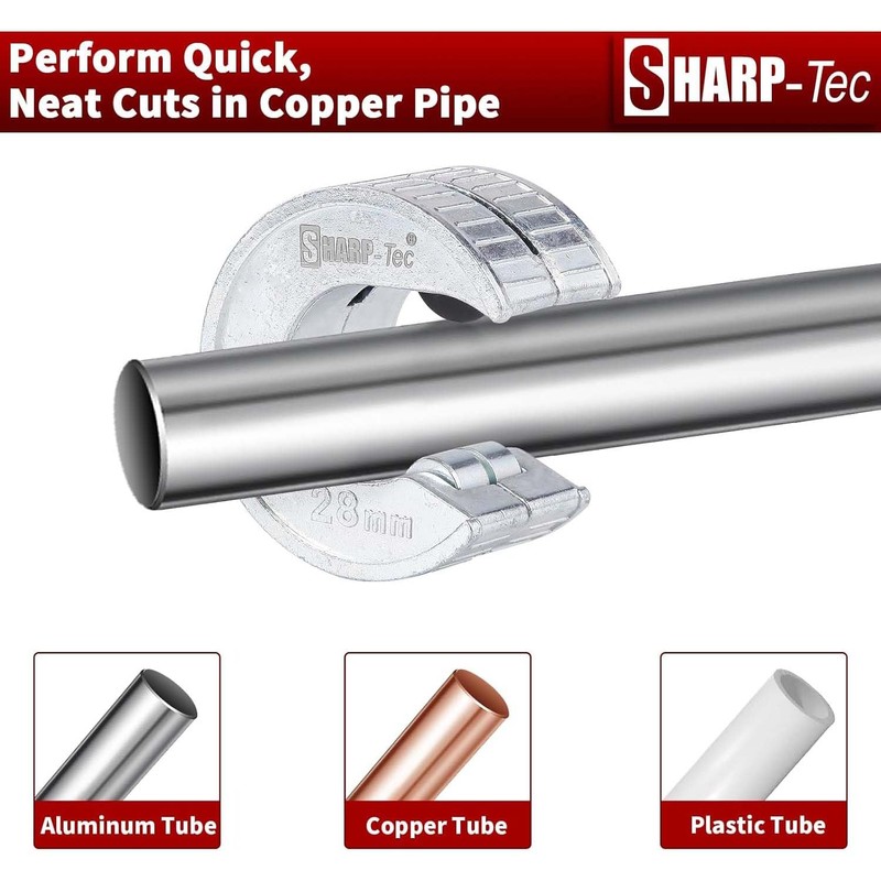 Sharp-tec 28mm Pipe Cutter, 1" Copper Pipe Cutter with Zinc