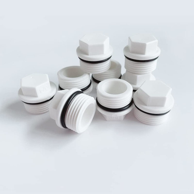HLIWS 9 Pcs 3/4-inch BSP Threaded Blanking Cap,Drain Cap Seal,Appliance