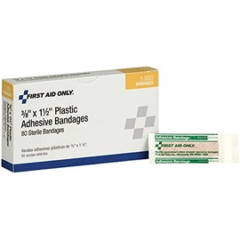 Pac-Kit 1-080 Plastic Junior Strip, 1-1/2" Length x 3/8" Width (Box of 80)