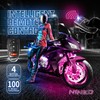 NINEO 8PCS Motorcycle RGB Led Light Kit, Multi-Color Atmosphere Underglow