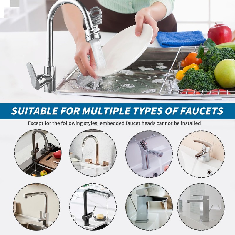 Tap Attachment Tap Extension Multifunctional Extension Tap with 3 Jet