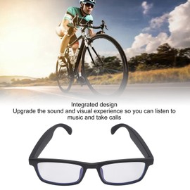 Cuifati Smart Glasses, Blue Light Glasses, Voice Control, Touch Control, Open Ear, Intelligent Glasses with Microphone, for Listening to Music and Calls, Polarised Glasses
