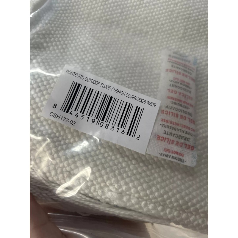 Serena & Lily Montecito Floor Pillow Natural White Hand Woven