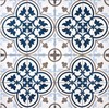 Tenedos Provenza Square 8x8 Gray White Blue Compact Porcelain Floor