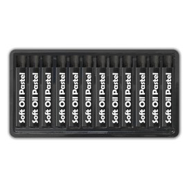 qianshan Soft Oil Pastels Set of 12 Single Colors,Non Toxic,Soft Texture Vibrant and Creamy Oil Crayons Pastels Art Supplies.Black