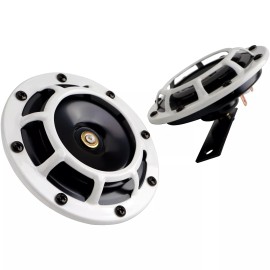 FARBIN 12v Loud Metal Twin Disc Horn Electric Truck Horn Kit with Button Switch for Car