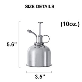 NICKEL PLANT MISTER: Indoor Plant Mister, Terrarium Mister, Orchid Spritzer, Succulent Mister, Nickel Spray Bottle Mister, Plant Sprayer Mister | A Beautiful and Useful Houseplant Accessory