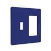 Matte Royal Blue 2 Gang Combination 1-Toggle 1-Decorator/Gfci Device Wall