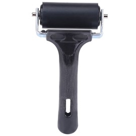 Walfront Rubber Roller Small, Rubber Roller for Printing, Wallpaper, Punching, Rubber Brayer, Ideal for Anti Skid Tape, Construction Tools