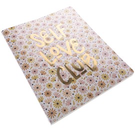 Graphique Weekly Vinyl Journal - Self Love Design - 8" x 10", 120 Lined Pages - Features Year in Review Page, Gold Foil