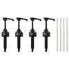 Micvtve 4 Packs Black 8 ml Syrup Pumps Dispenser Pump