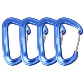 TRIWONDER 12KN 25KN Aluminium Wire Gate Carabiners for Hammock - Heavy Duty D Shape Carabiners Lightweight Carabiner Clips for Camping Hiking