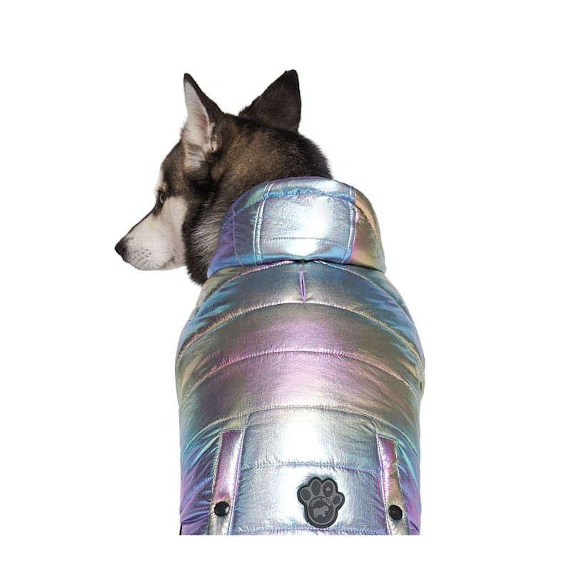 Canada Pooch Iridescent Shiny Puffer Vest for Dogs, 3X-Small