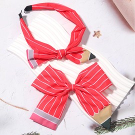 HIFANMM Back to School Headband For Girls, Yellow Pencil Bows Hair Clips Hair Accessories, Students Teachers Outfits Non Slip Hair Band for Girls First Day of School Supplies (Red, standard)
