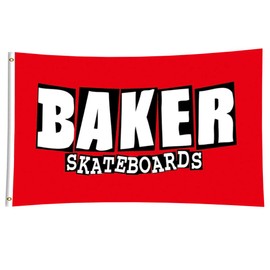 ENMOON Skateboards Flag for Baker Fan (3x5ft, Vivid Color) HD Printing 150D Poly Banner with Two Brass Grommets