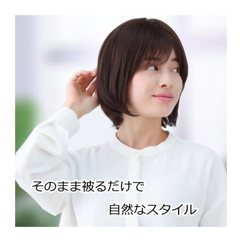 Plaisir Wig Full Wig, Brown, Medical Wig, Medical Wig, E04