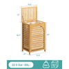 Laundry Hamper, 22.5 Gallon (85L) Bamboo Wood Clothes Laundry Basket