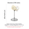 Set of 2 White Conch Shell Wine Glasses, Glass base,