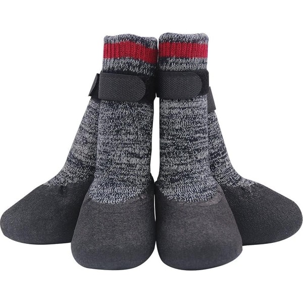 Mihachi Dog Socks Rubber Sole Paw Protectors with Straps Traction