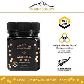 Mount Somers Premium Manuka Honey MGO 514+ / UMF 15+ 100% Pure New Zealand Manuka Honey - Genuine Natural Superfood - UMF Certified & Traceable 1.1lb Jar