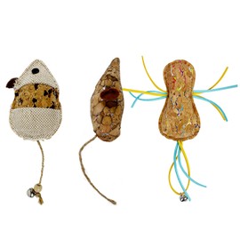 TTcat 3PCS Catnip Silvervine Matatabi Toy Set for Cats & Kittens,Cat Mice Insect Cat Kicker Toy Chew Toy for Indoor Cats.