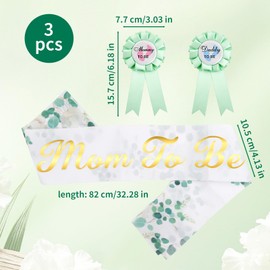 Mom to Be Sash Baby Shower - Mommy to Be & Daddy to Be Corsage Pin Sash for Pregnant Mommy Gift Baby Shower Party Decorations