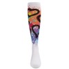 MeMoi Graffiti Heart Girls Cotton Blend Knee High Socks White